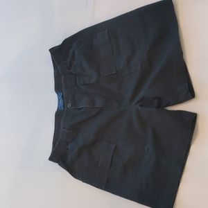 Black cargo style shorts